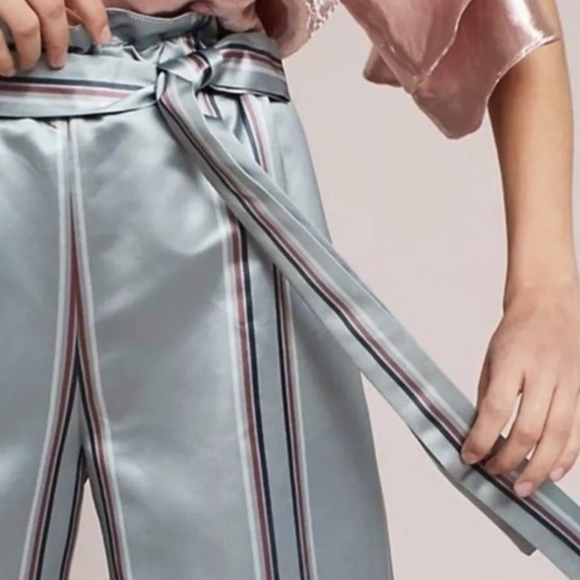 NWT Hermant & Nandita Mint Striped Wide Leg Pant Sz M - Picture 4 of 16